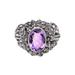 'Beloved Barong' - Men's Amethyst and Sterling Silver Ring