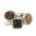 Samba Glitz,'Unique Rhodium Plated Multi-Stone Drusy Rings (Set of 3)'