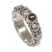 Swirls of Joy in Brown,'Cultured Pearl Single Stone Ring from Indonesia'