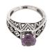 Sky Goddess Temple,'925 Silver Solitaire Ring Artisan Crafted with Amethyst'