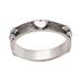 Paws for Love,'Sterling Silver Heart and Paw Print Ring from Bali'