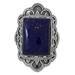 Starry Splendor,'Hand Made Sterling Silver Lapis Lazuli Cocktail Ring India'