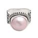 Purely Pink,'Artisan Crafted Pink Mabe Pearl Cocktail Ring from Bali'