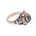 Shimmering Shrine,'Labradorite and Sterling Silver Locket Ring from Bali'