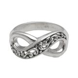 Tangled Vine,'Hand Crafted Sterling Silver Infinity Symbol Ring from Bali'