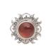 Sun Themed Carnelian and Sterling Silver Cocktail Ring 'Light Of The Universe'