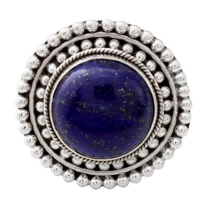 Royal Sunset,'Artisan Crafted Lapis Lazuli and Sterling Silver Ring'
