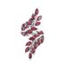 Scarlet Leaves,'Faceted Garnet Scarlet Leaves Sterling Silver Wrap Ring'