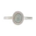 Oval Beauty,'Apple Green Jade Solitaire Ring Crafted in Guatemala'