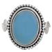 Sky Reverie,'Blue Chalcedony and Sterling Silver Cocktail Ring from India'