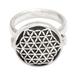 'Flower of Life' - Sterling Silver Signet Ring from Indonesi