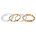 'Thai Spark' (set of 4) - Gold Vermeil Gemstone Stacking Rings