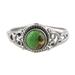 Silver Green Composite Turquoise Cocktail Ring India 'Harmonic Green'