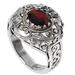 Crimson Dream,'Garnet Sterling Silver Ring Handmade in Indonesia'