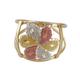 Luxurious Flower,'Handcrafted Floral 10k Gold Cocktail Ring from Brazil'