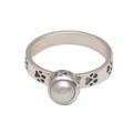 Walking the Dog,'Handmade 925 Sterling Silver Cultured Pearl Cocktail Ring'