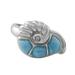 Ocean's Call,'Handcrafted Larimar Sterling Silver Nautilus Cocktail Ring'