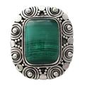 Malachite cocktail ring, 'Ancient Forest'