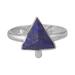 Blue Pyramid,'Sterling Silver and Lapis Lazuli Cocktail Ring from Peru'