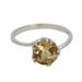 'Delhi Crown' - Handcrafted Sterling Silver Solitaire Citrine Ring