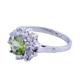 Verdant Glimmer,'Sparkling Peridot Cocktail Ring from India'