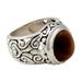 Earthy Romance,'Tigers Eye and Sterling Silver Cocktail Ring from India'