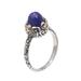Majestic Bloom,'Lapis Lazuli Sterling Silver Ring with Gold Accents'
