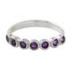 Garland of Joy,'Modern Sterling Silver and Amethyst Anniversary Ring'