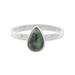 Ancient Drop,'Drop-Shaped Jade Single Stone Ring from Guatemala'