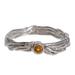 Love Nest,'Handcrafted Sterling Silver Citrine Solitaire Ring'