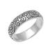 Destiny Engraved,'925 Sterling Silver Swirling Fern Band Ring from Indonesia'