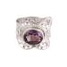 'Her Majesty' - Sterling Silver Wrap Amethyst Ring India Jewelry