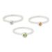 'Spring Rainbow' (set of 3) - Peridot and Citrine Stacki