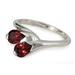 'Rose of Love' - Artisan Crafted Garnet and Silver Ring
