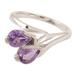 Amethyst floral ring, 'Rose of Dreams'