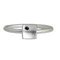 Onyx and sterling silver ring, 'The Square'