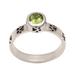 Paws for Celebration,'Peridot and Sterling Silver Single Stone Ring from Bali'