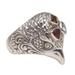 'Gold Accent Multi-Gemstone Bird Cocktail Ring from Bali'