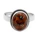 Sunset Sky in Jaipur,'Orange Composite Turquoise Silver Ring from India'