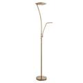 Endon 73080 Alassio Mother And Child Task Floor Lamp In Antique Brass