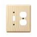 Amerelle 2-Gang Toggle Light Switch/Duplex Outlet Combination Wall Plate in White | 7.5 H x 5.9 W x 0.4 D in | Wayfair 401TD