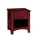 Breakwater Bay Reich Wooden 1 Drawer Nightstand Wood in Brown/Red | 21 H x 19 W x 16 D in | Wayfair D490A08D109B479CB53D855EAA46D197