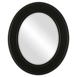 Charlton Home® Wirksworth Framed Oval Accent Mirror, Wood in Black | 45 H x 35 W x 1 D in | Wayfair 0B58DCC064BB44D192BE6853BFC09ED5