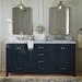 Latitude Run® Amariani 73" Double Bathroom Vanity Set Wood/Marble in Blue | 35 H x 73 W x 22 D in | Wayfair FCBF389E220C41739AE5D44149FE1003