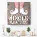 The Holiday Aisle® Jingle all the Way by Olivia Rose - Wrapped Canvas Graphic Art Print Canvas in Brown/Green/Red | 30 H x 30 W x 1.5 D in | Wayfair