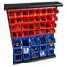 47 Bin Tool Organizer - Wall Mountable Container for Garage Organization by Stalwart (Red/Blue) Plastic in Blue/Red | Wayfair M220047