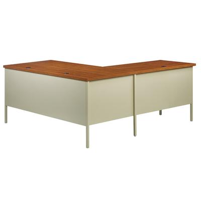 Hirsh Industries 20107 Putty / Oak Left Corner Pedestal Desk Kit