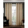 66" x 54" (168x137cm) Luxury Natural Cream Soft Faux Suede Thermal Blackout Ring Top Eyelet Pair Curtains Lined, Heavy Fabric By SW Living