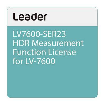 Leader LV7600-SER23 HDR Measurement Function License for LV-7600 - [Site discount] LV7600-SER23
