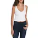Free People Women's Solid Ribbed Crop Top, White, XS/S